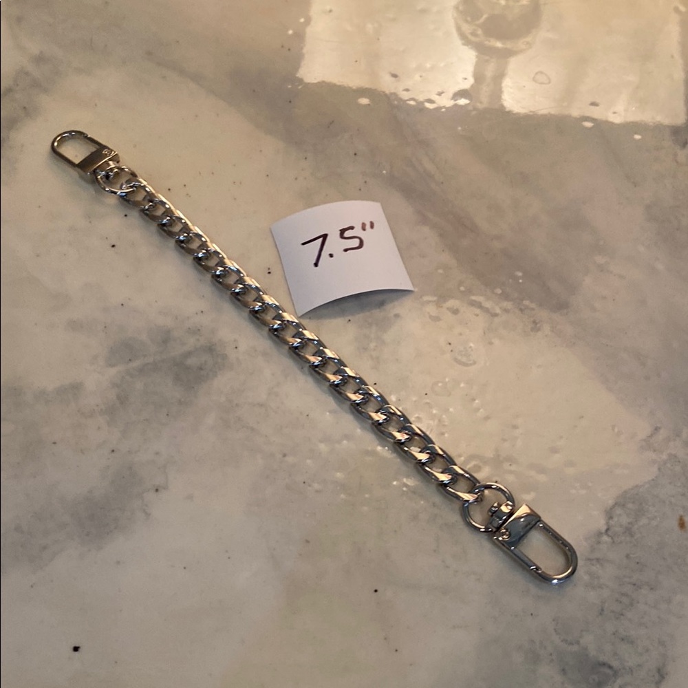 Silver Chain Bracelet/ extender 7.5”